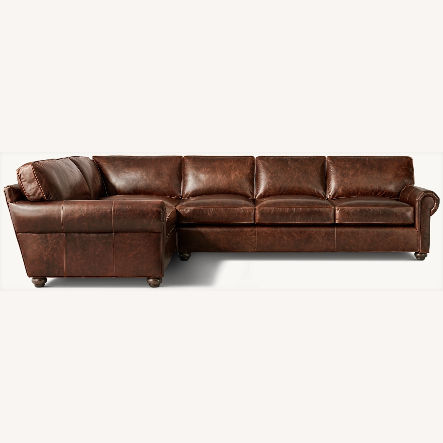 Restoration Hardware Dark Brown 2 Piece Sectional - image-0