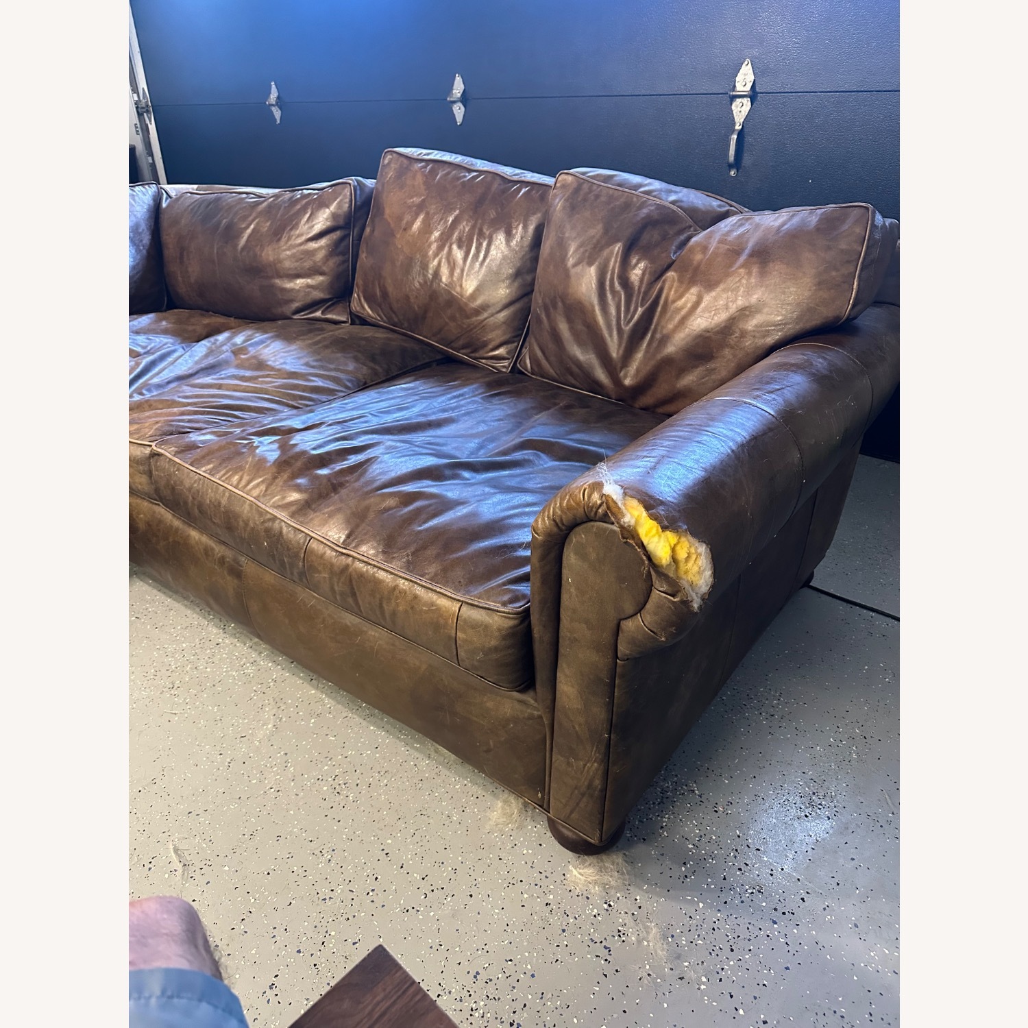 Restoration Hardware Dark Brown 2 Piece Sectional - image-3