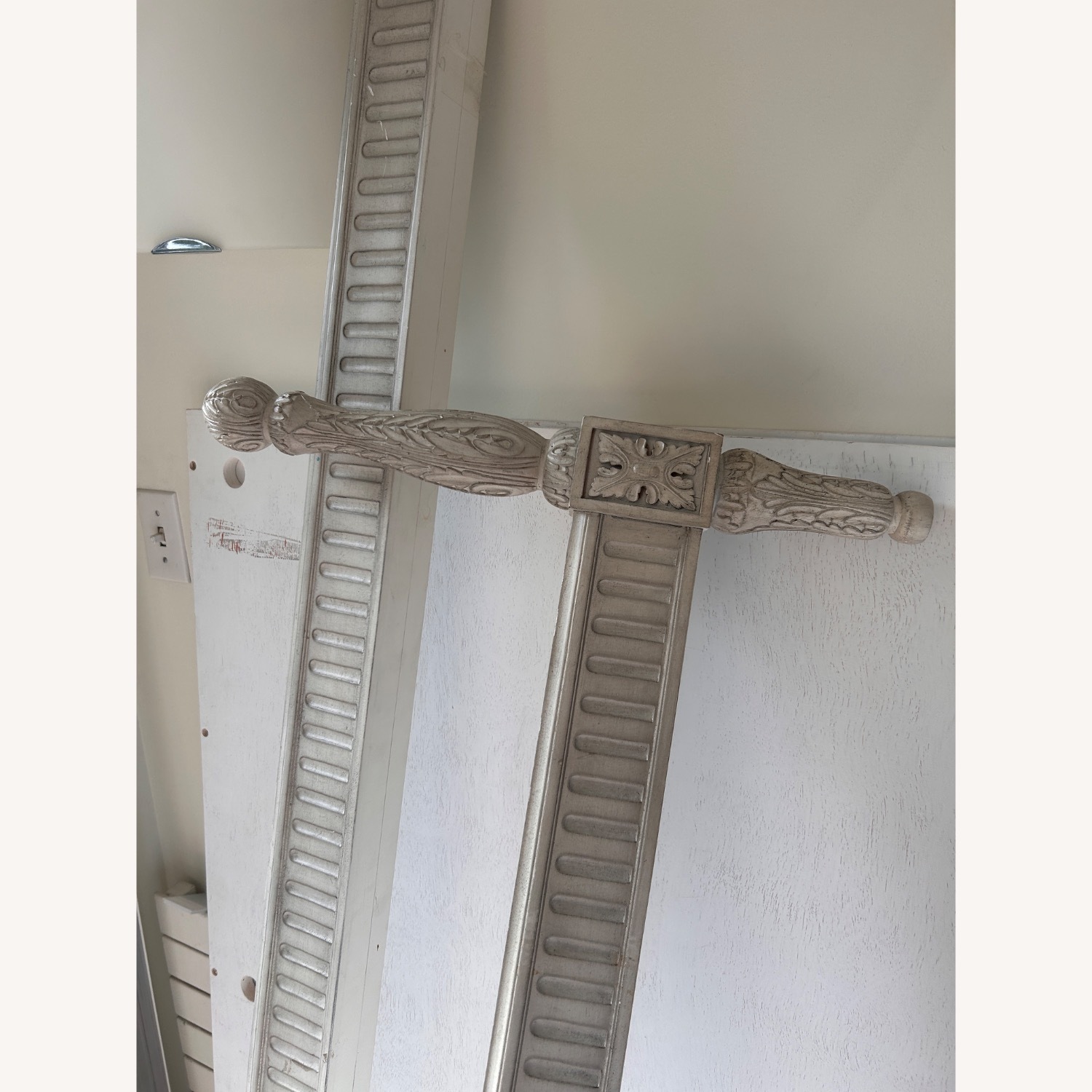 Restoration Hardware Light Gray Wood Full Bed - image-4