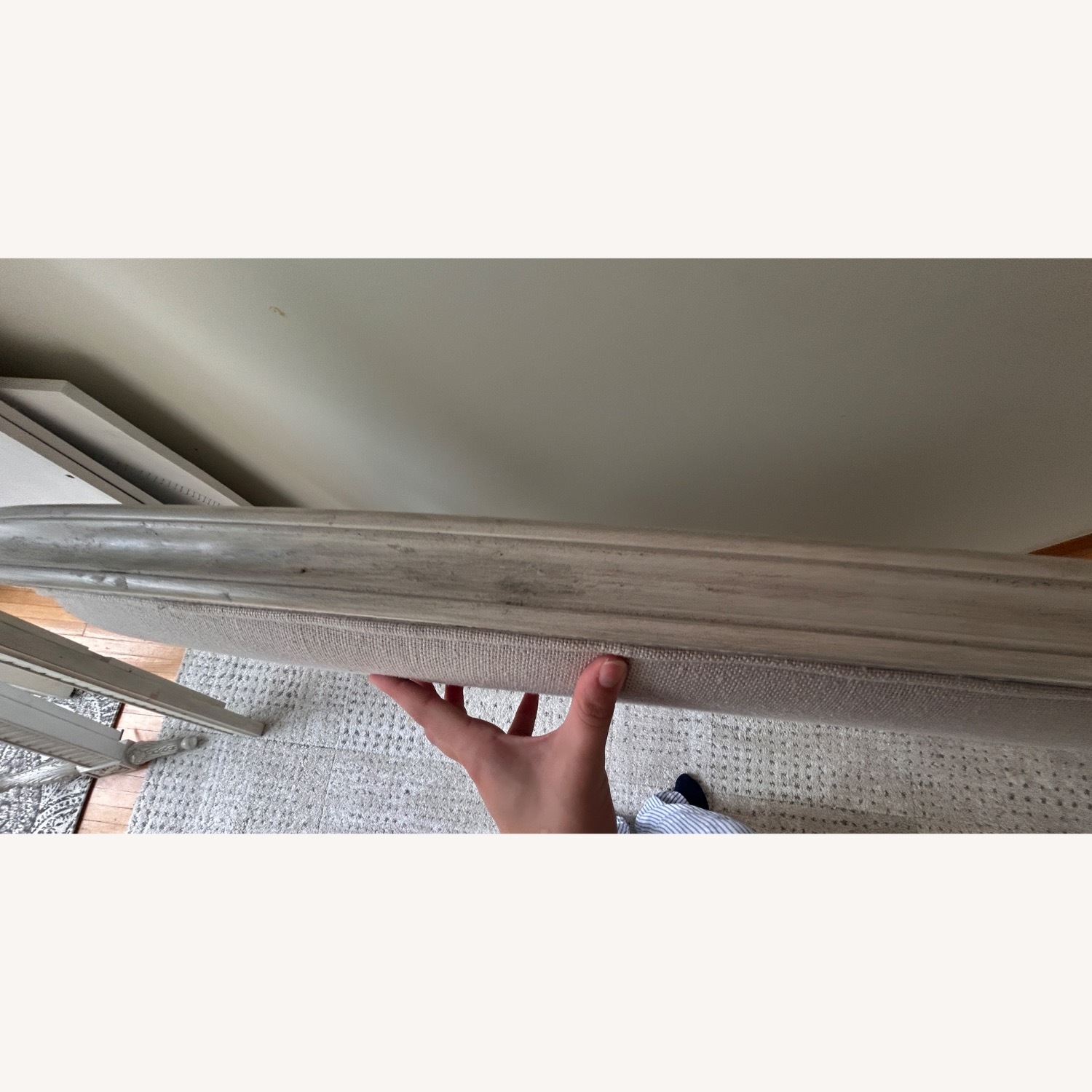 Restoration Hardware Light Gray Wood Full Bed - image-2