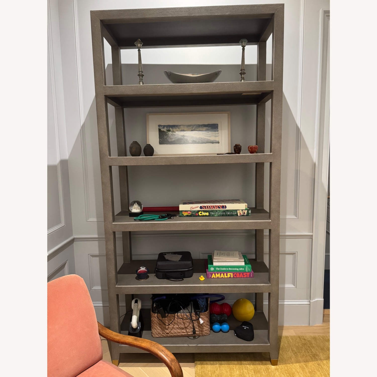 Restoration Hardware Graydon Shagreen Shelving - image-3