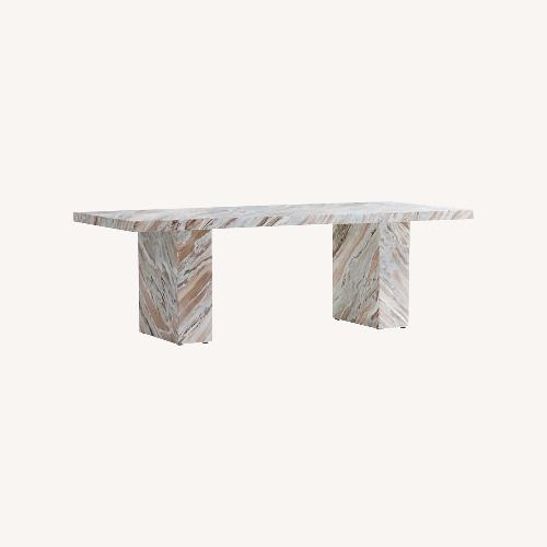Used Crate & Barrel Marble Dining Table for sale on AptDeco