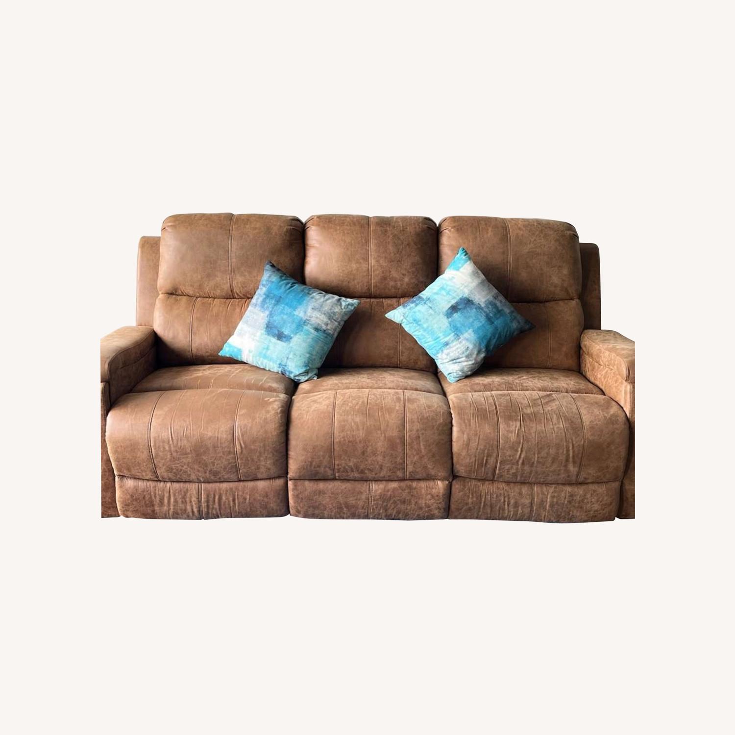 Wayfair 3-Seater Recliner Vegan leather Couch - image-0