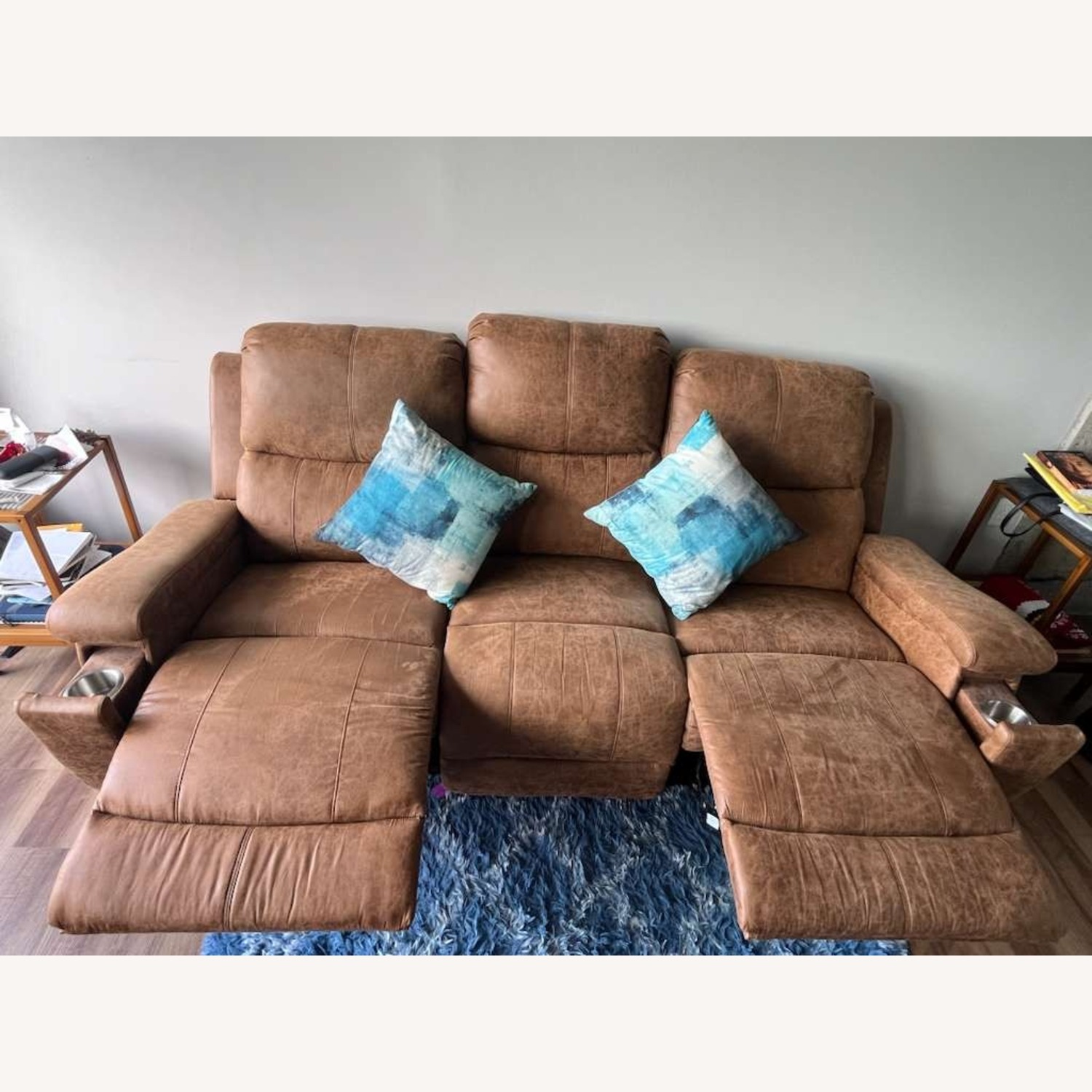 Wayfair 3-Seater Recliner Vegan leather Couch - image-2