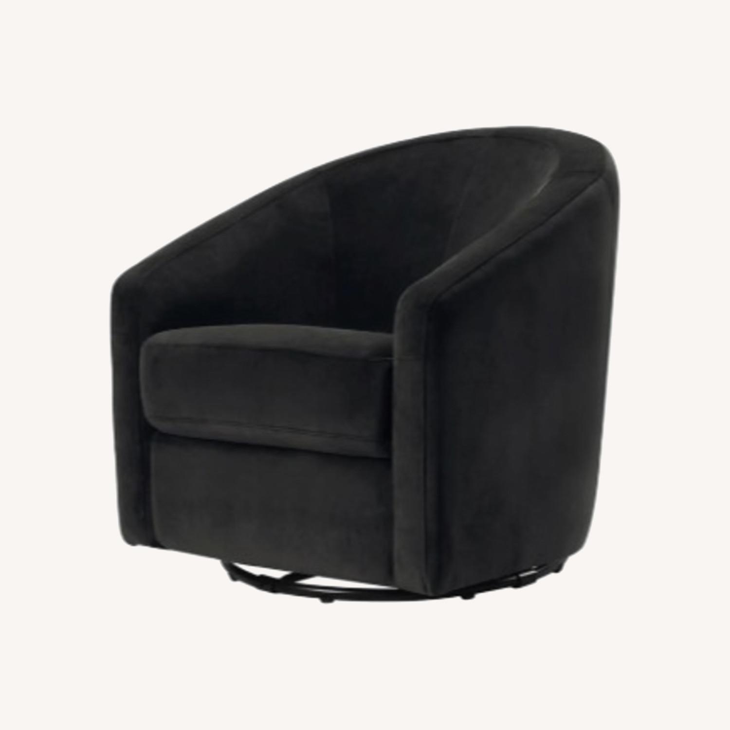Babyletto Black Microsuede Nursing Chair - image-0