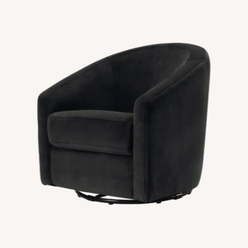Used Babyletto Black Microsuede Nursing Chair for sale on AptDeco