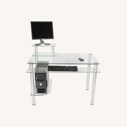 Used Walmart Natural Glass Desk for sale on AptDeco