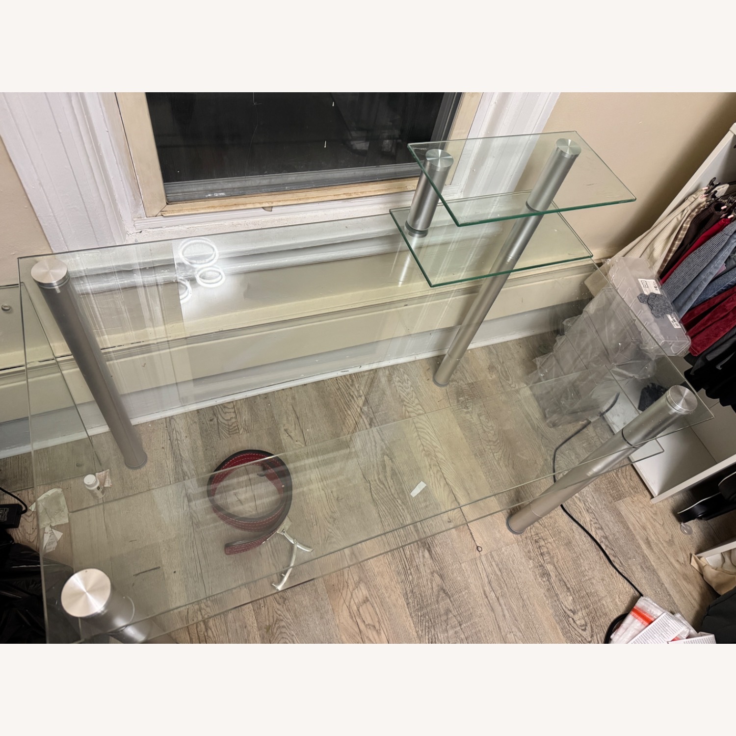 Walmart Natural Glass Desk - image-5