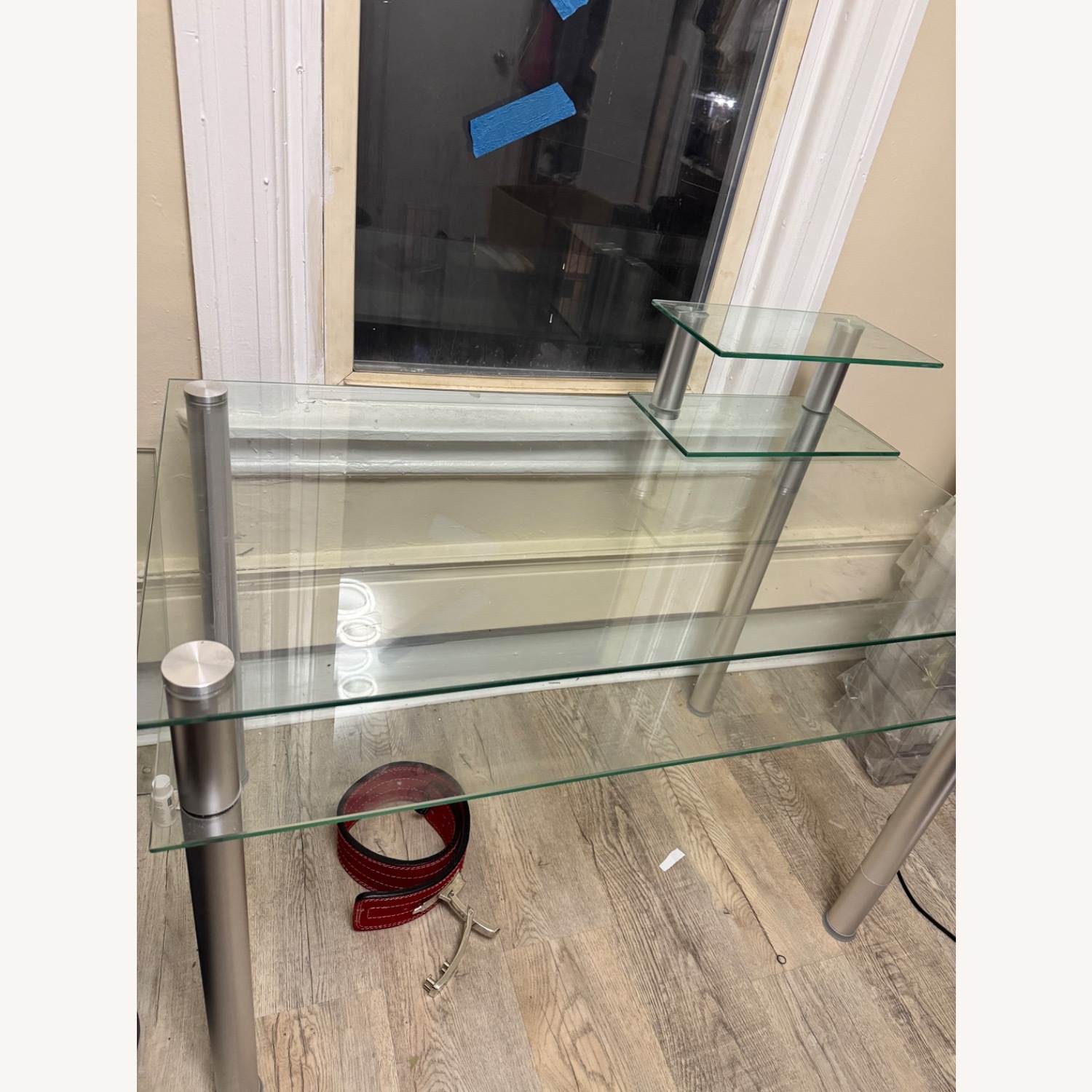 Walmart Natural Glass Desk - image-2