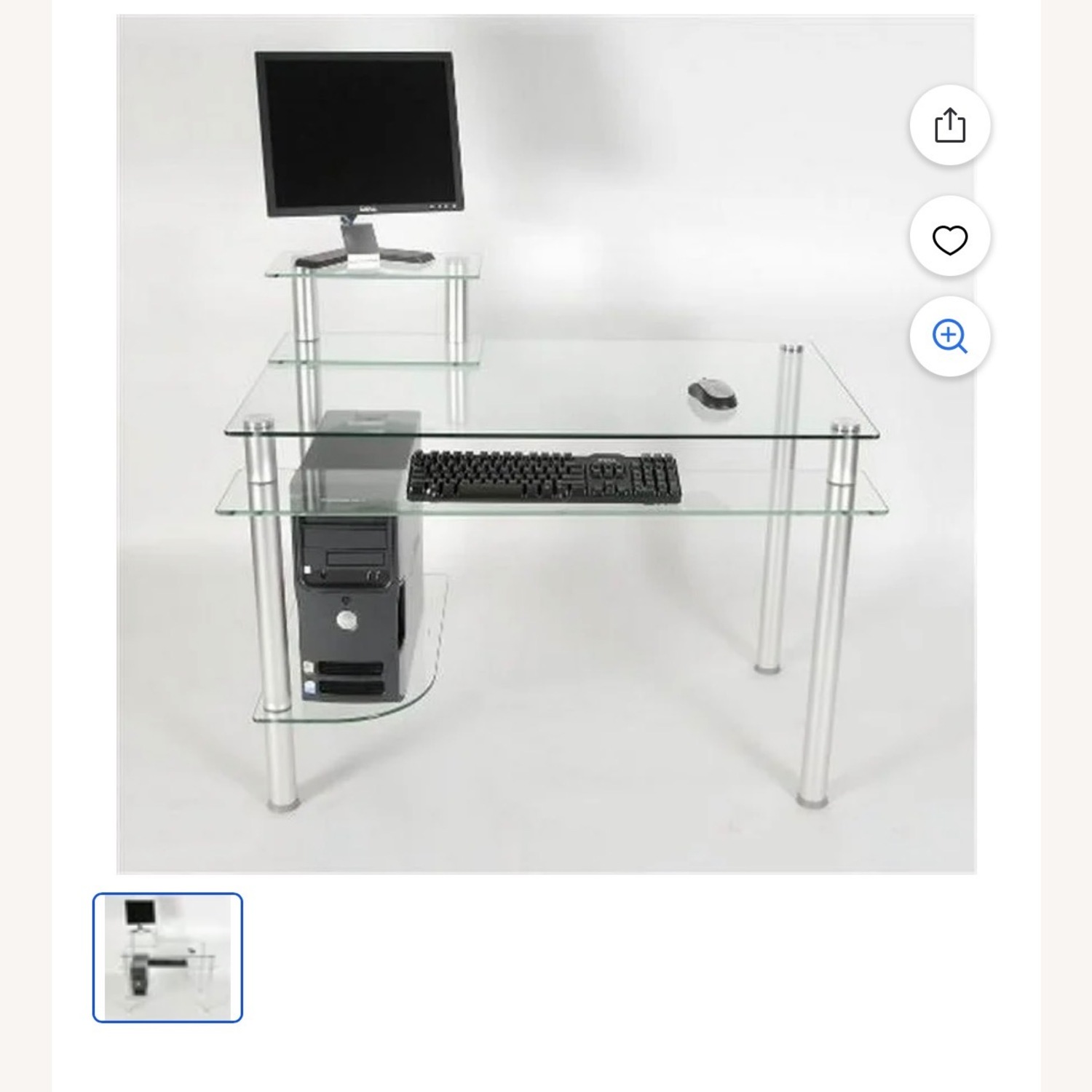 Walmart Natural Glass Desk - image-1