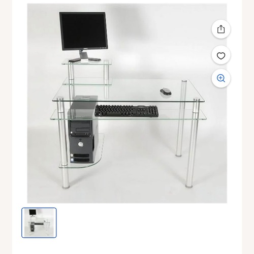 Used Walmart Natural Glass Desk for sale on AptDeco
