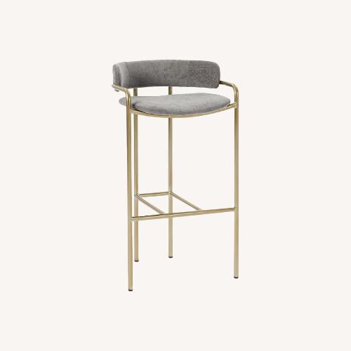 Used West Elm Gray Performance Velvet Bar Stools for sale on AptDeco