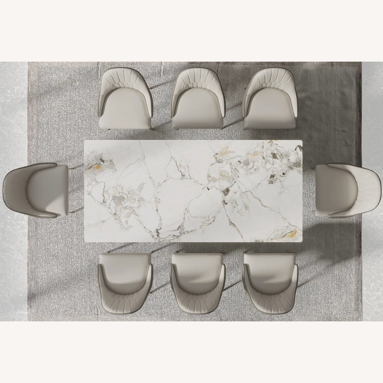 Wayfair Faux Marble Dining Table with Acrylic Legs - image-5