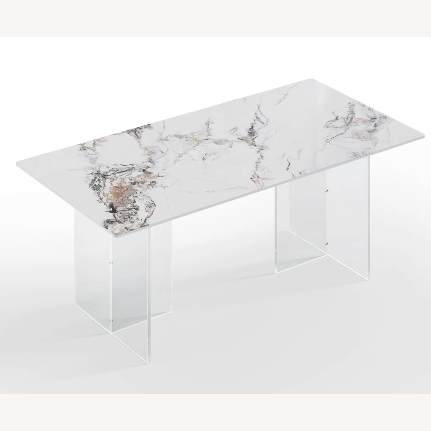 Wayfair Faux Marble Dining Table with Acrylic Legs - image-2