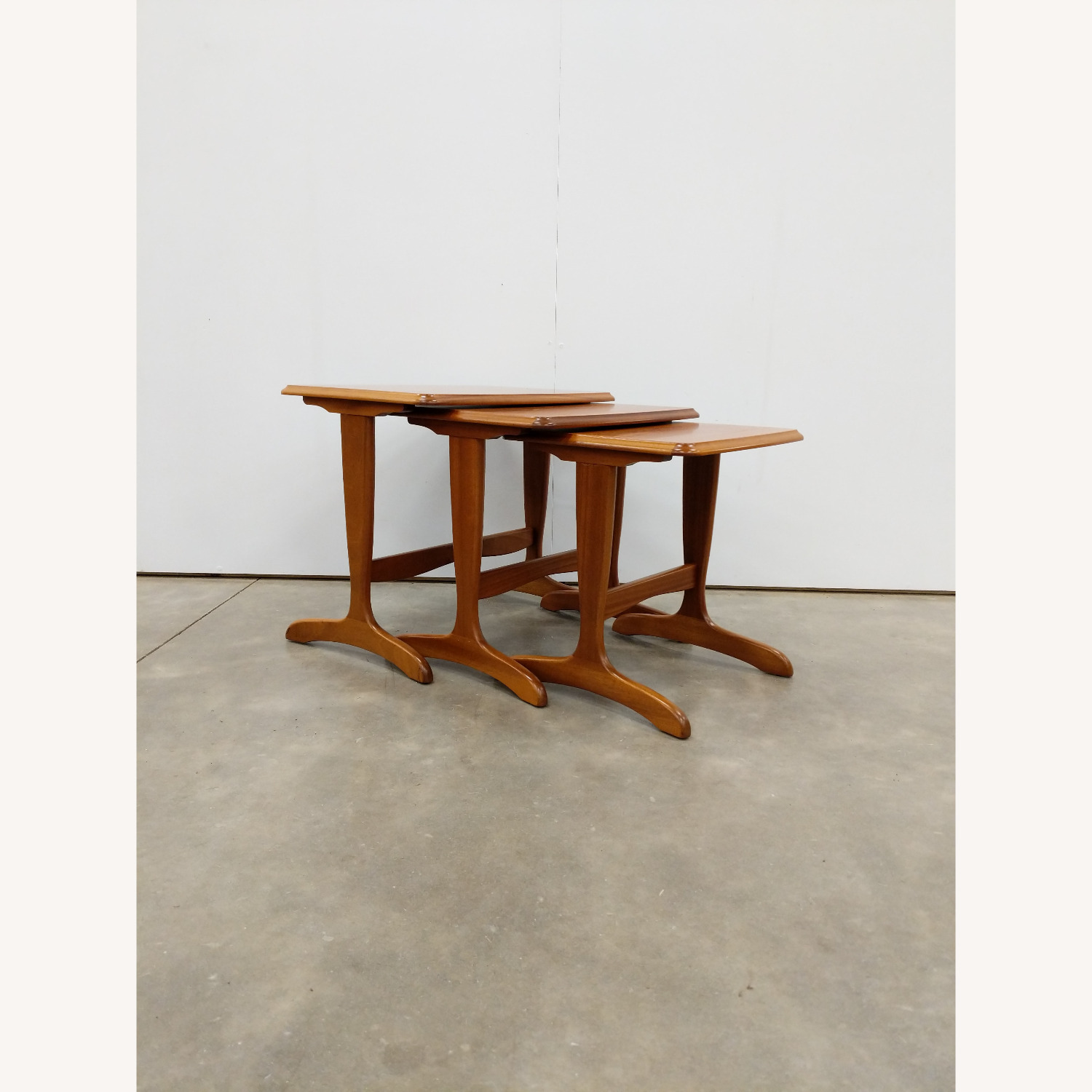 Set of Vintage Mid Century Teak Nesting Tables - image-1