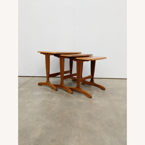 Used Set of Vintage Mid Century Teak Nesting Tables for sale on AptDeco