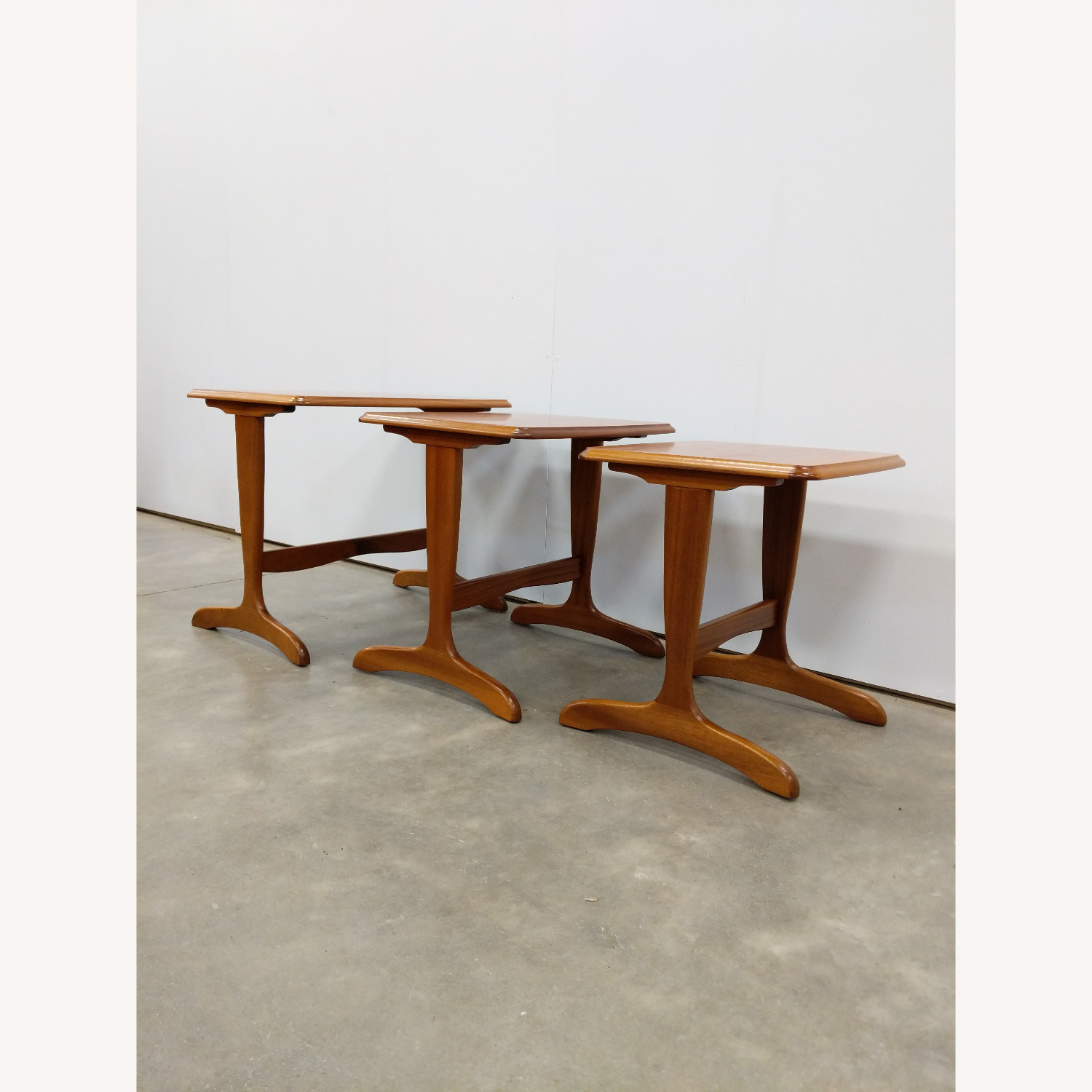Set of Vintage Mid Century Teak Nesting Tables - image-3