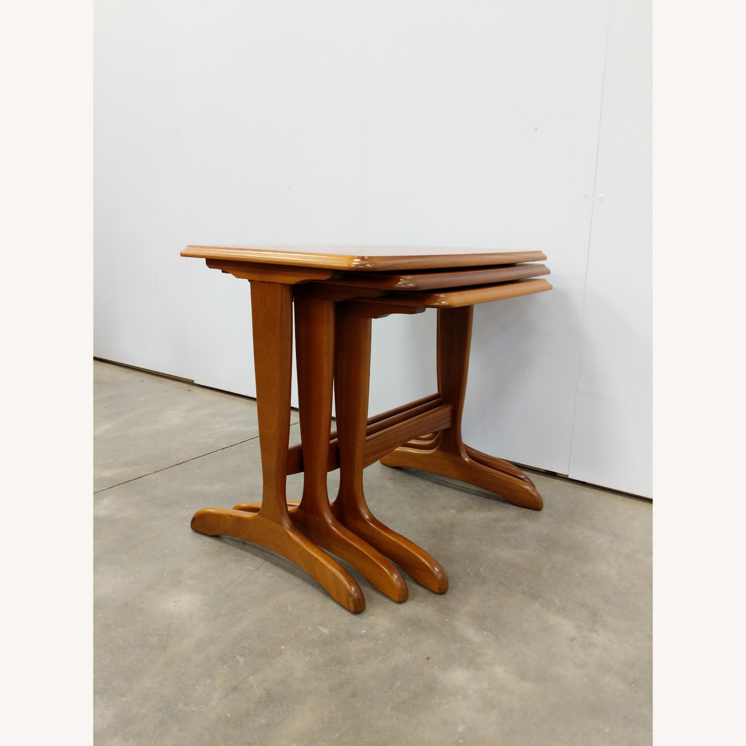 Set of Vintage Mid Century Teak Nesting Tables - image-7