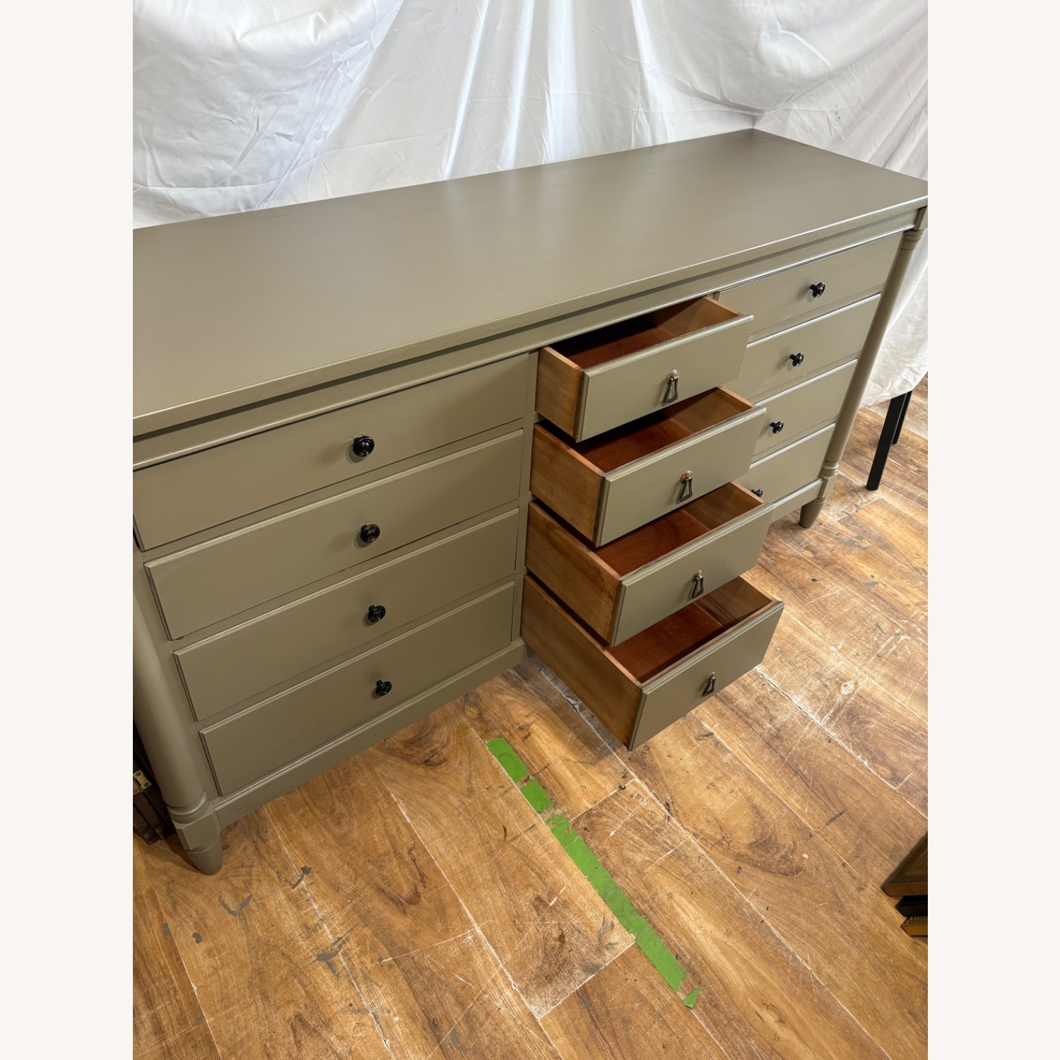 Black Tie Green Dresser - AptDeco