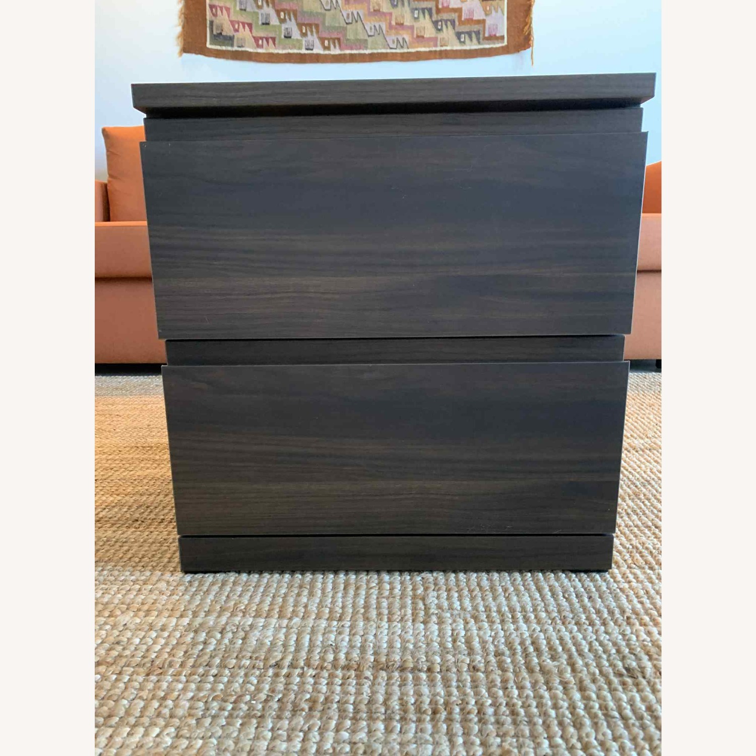 IKEA Storklinta Nightstand Dark Brown Wood Nightstand - image-4