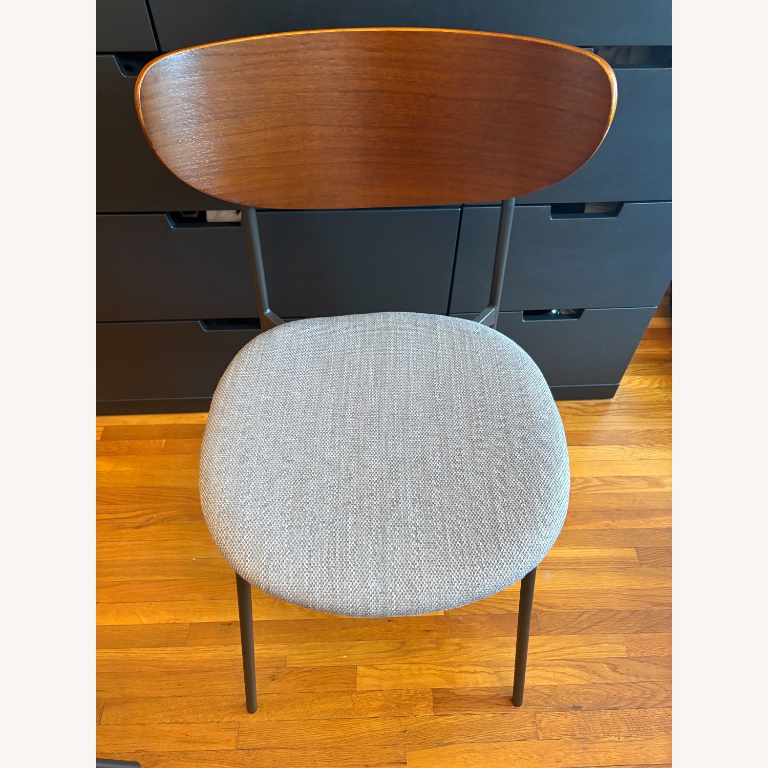 West Elm Mixed Material Petal Dining Chairs - image-5