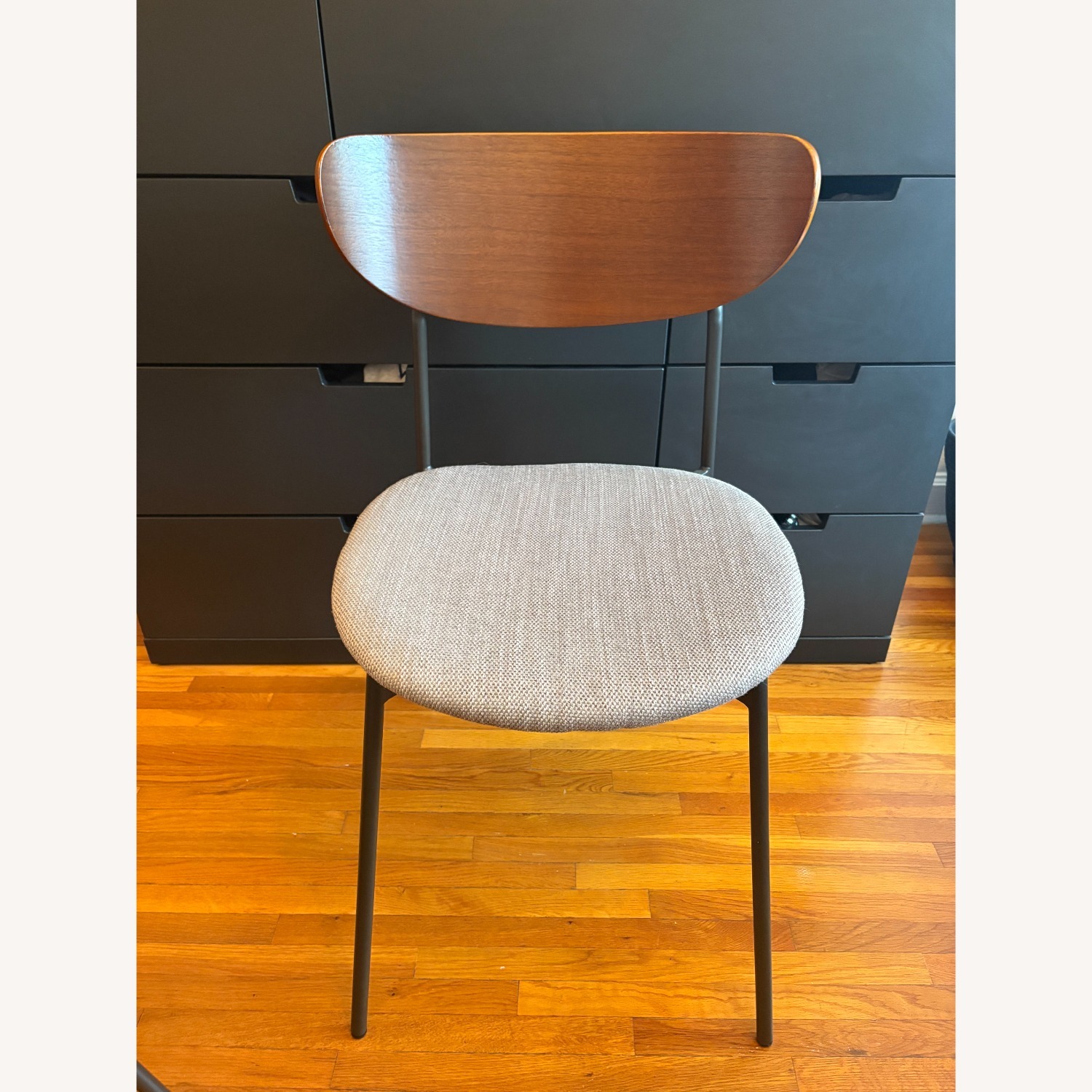 West Elm Mixed Material Petal Dining Chairs - image-4