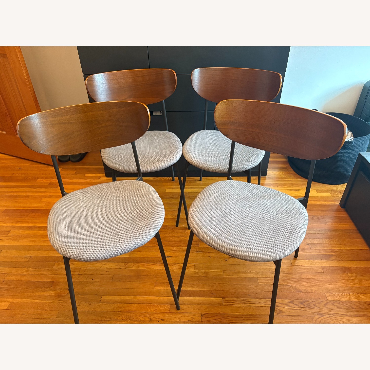 West Elm Mixed Material Petal Dining Chairs - image-1