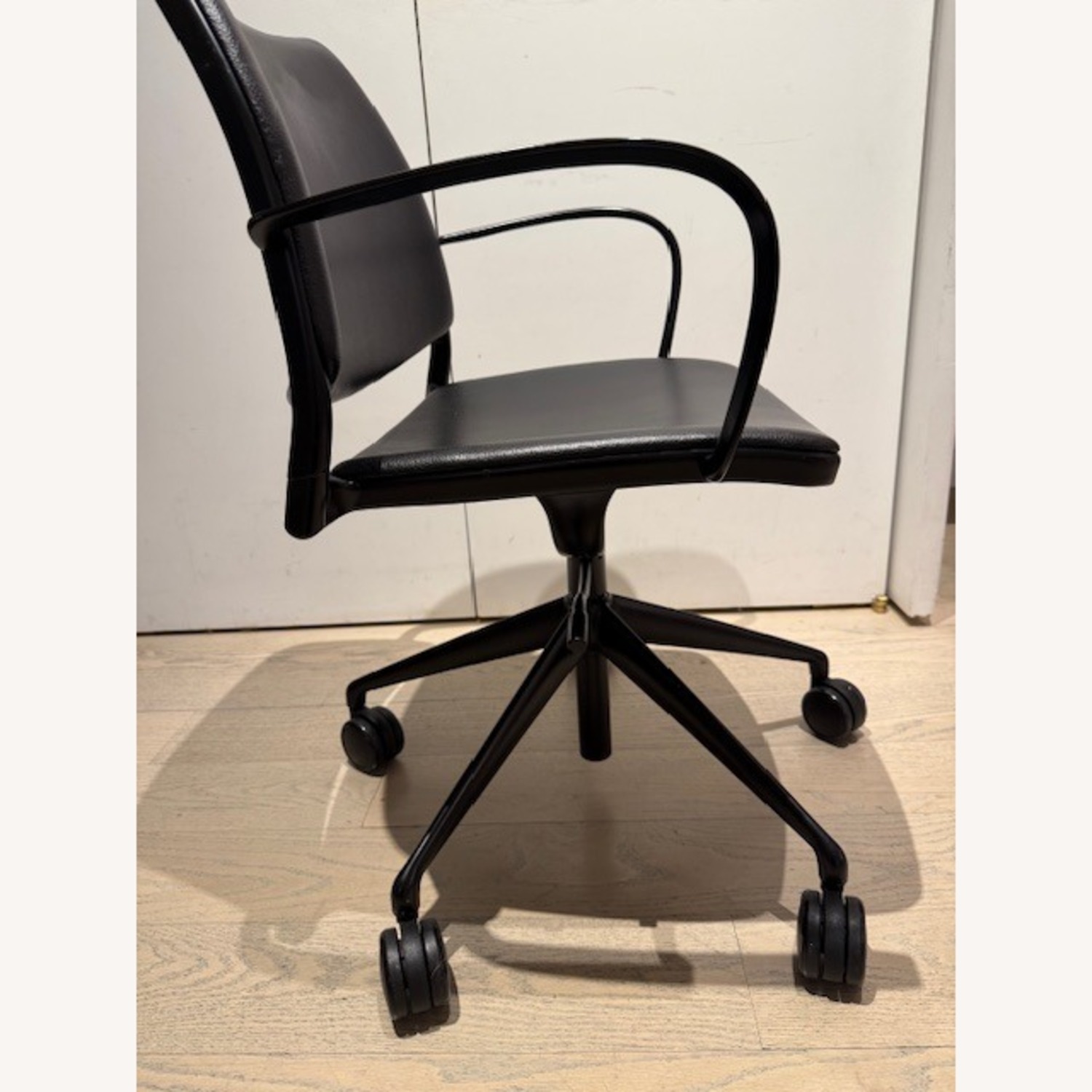 Design Within Reach Black Leather Office Chair - image-3