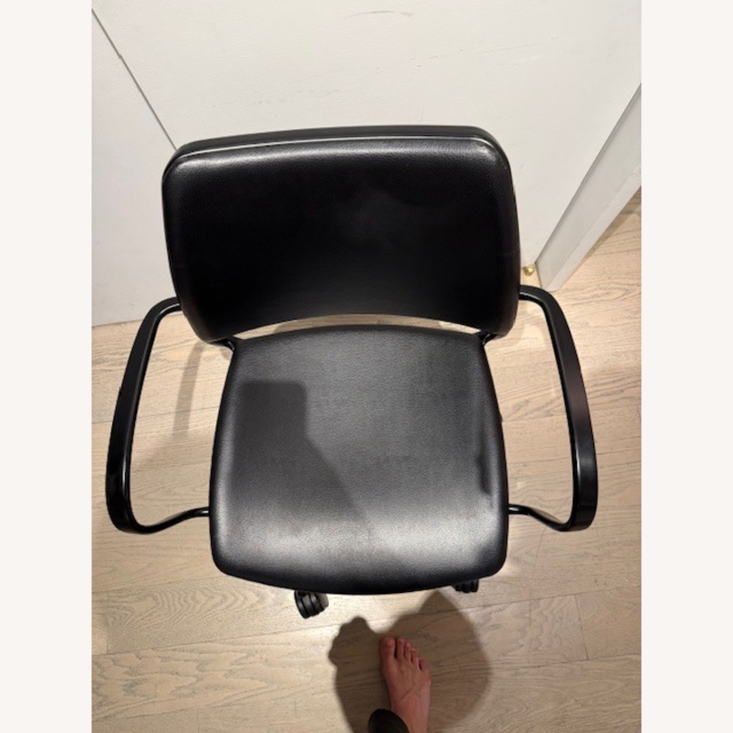 Design Within Reach Black Leather Office Chair - image-4