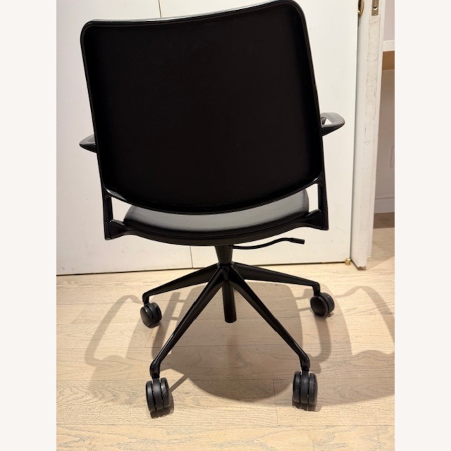 Design Within Reach Black Leather Office Chair - image-5