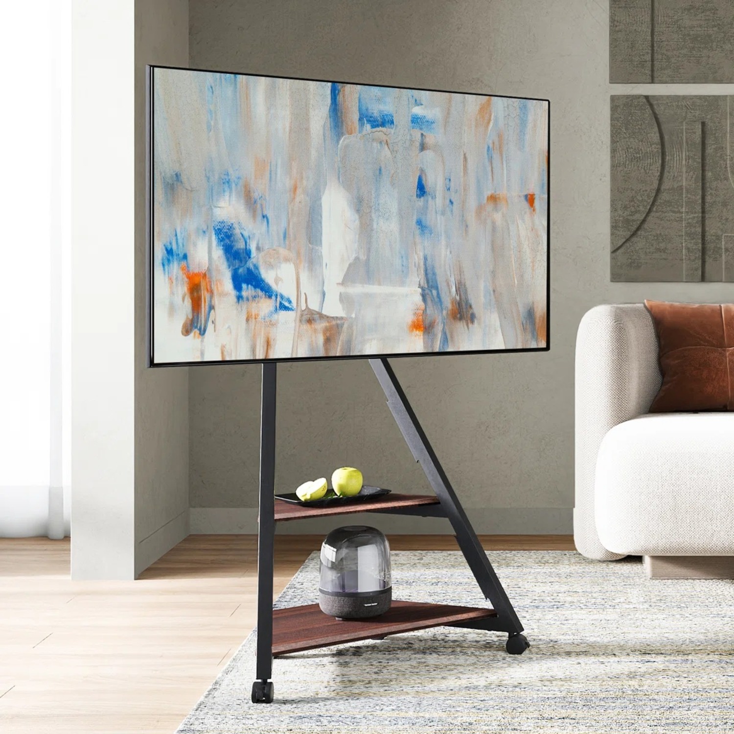 Wayfair Mobile Floor TV Stand for up to 65 Inch TV - image-6