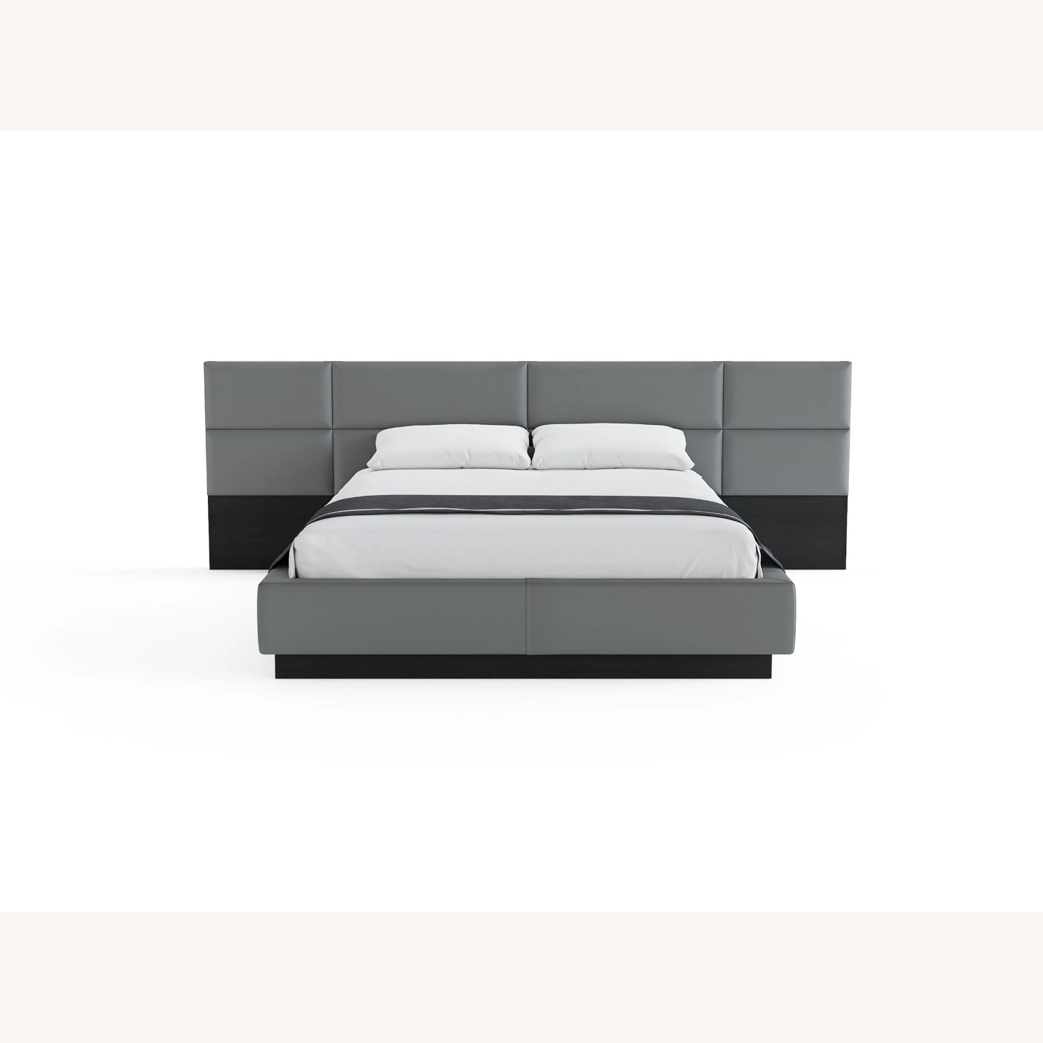 Lazzoni Light Gray Suede King Bed - image-20