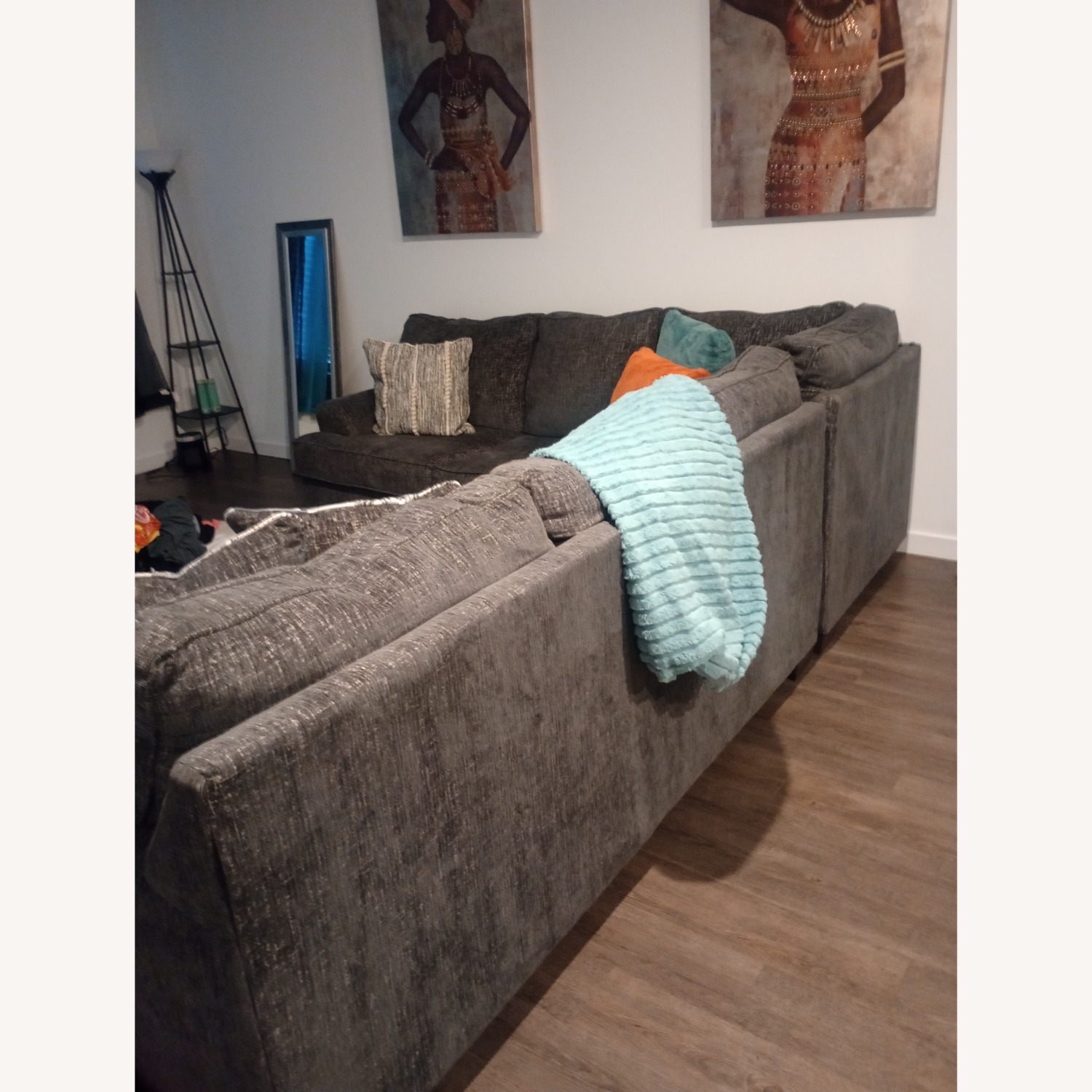 Ashley Furniture Black Fabric 2 Piece Sectional - image-3