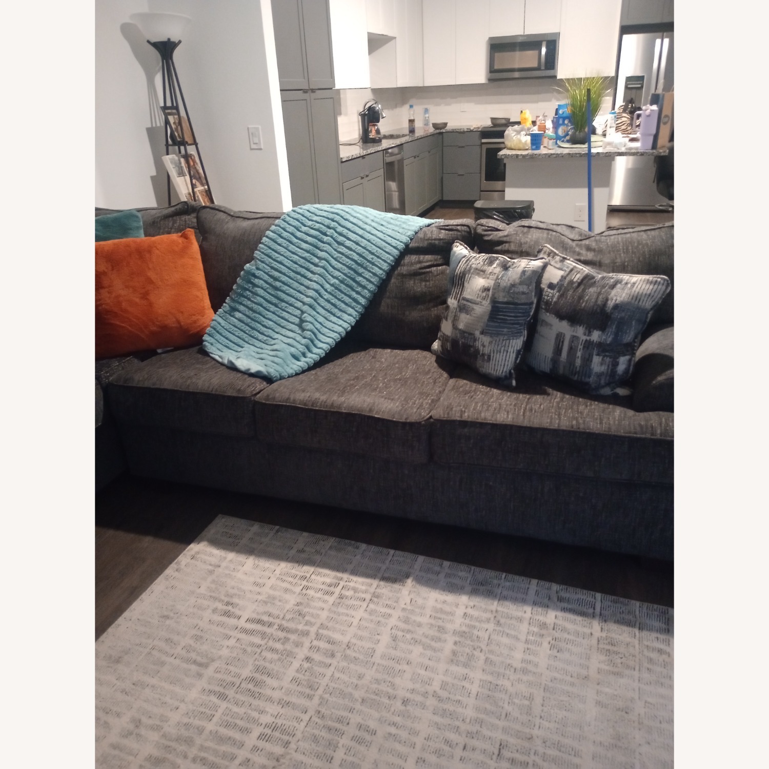 Ashley Furniture Black Fabric 2 Piece Sectional - image-1