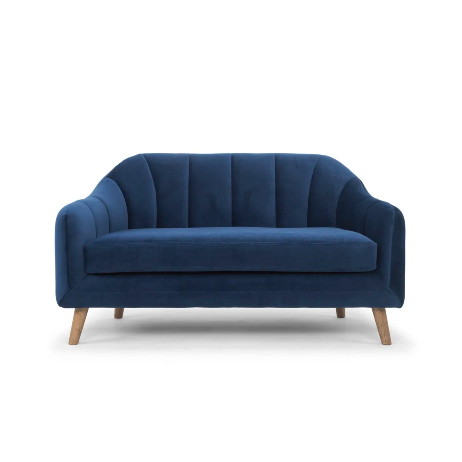 Wayfair Blue Velvet 3 Seater Couch - image-4
