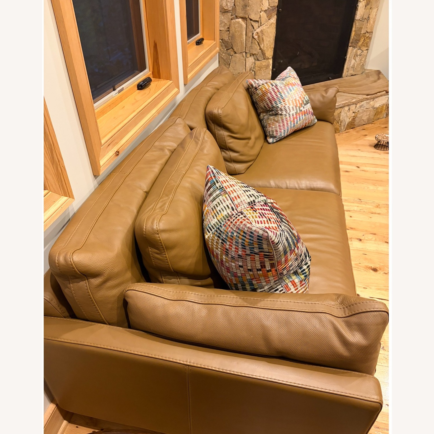 Roche Bobois Dark Brown Leather 2 Seater Sofa - image-3