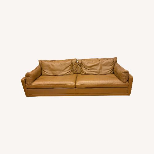 Used Roche Bobois Dark Brown Leather 2 Seater Sofa for sale on AptDeco
