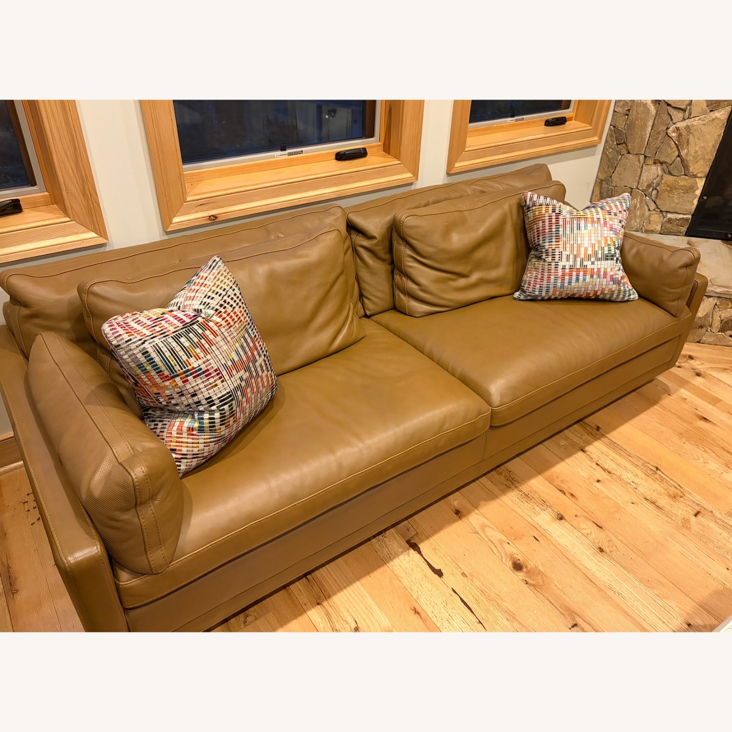 Roche Bobois Dark Brown Leather 2 Seater Sofa - image-2