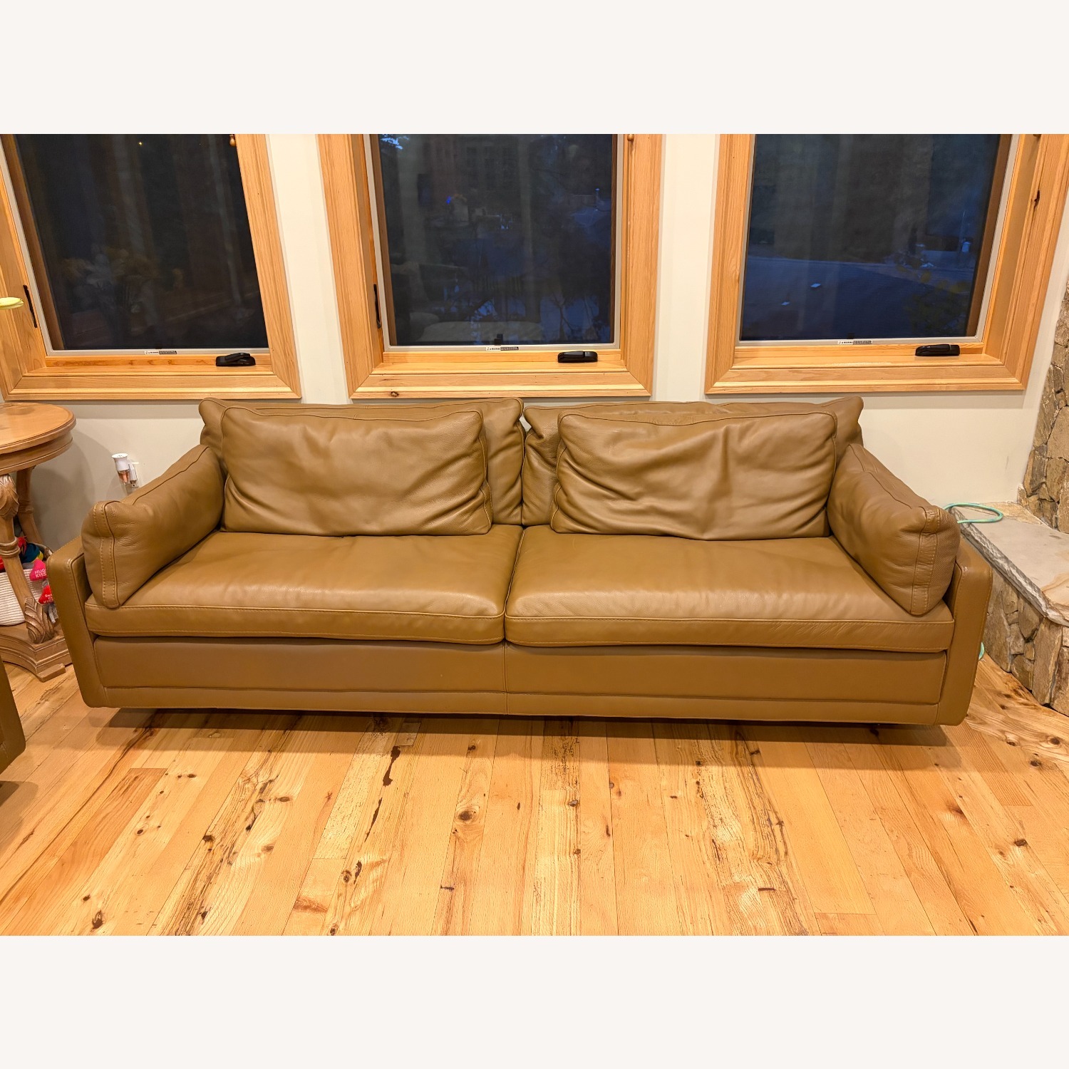 Roche Bobois Dark Brown Leather 2 Seater Sofa - image-1