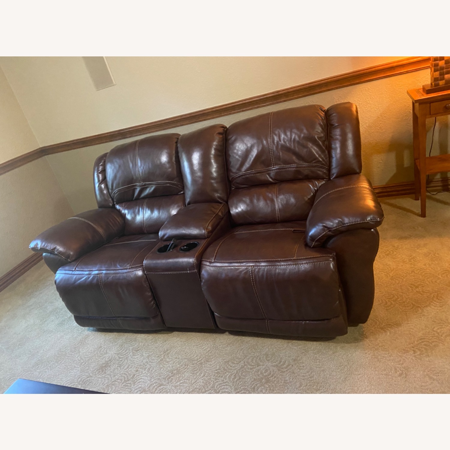 Ashley Furniture Dark Brown 2 Piece Sectional - image-1