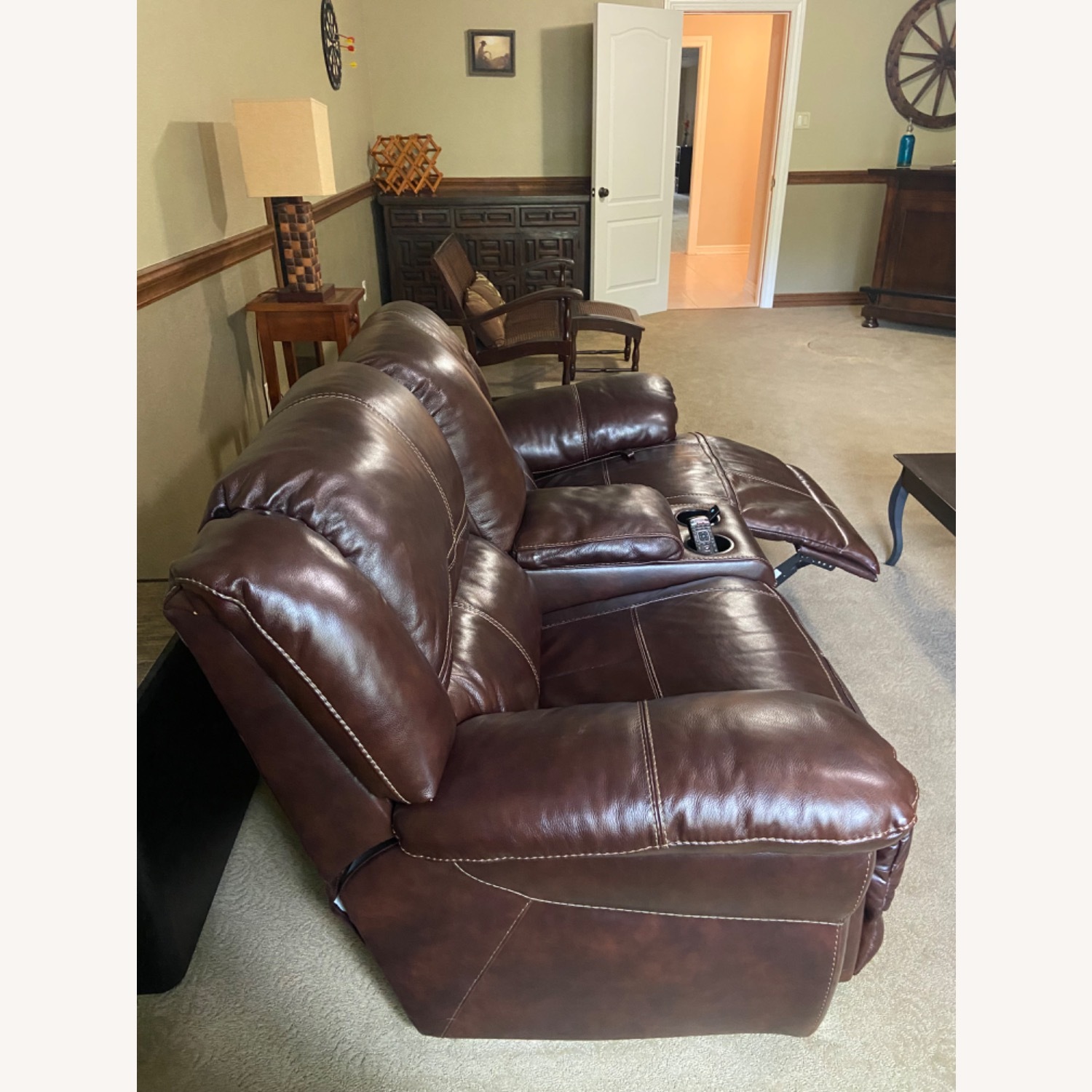 Ashley Furniture Dark Brown 2 Piece Sectional - image-3