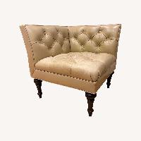 Bernhardt Furniture Green Leather Accent Chairs