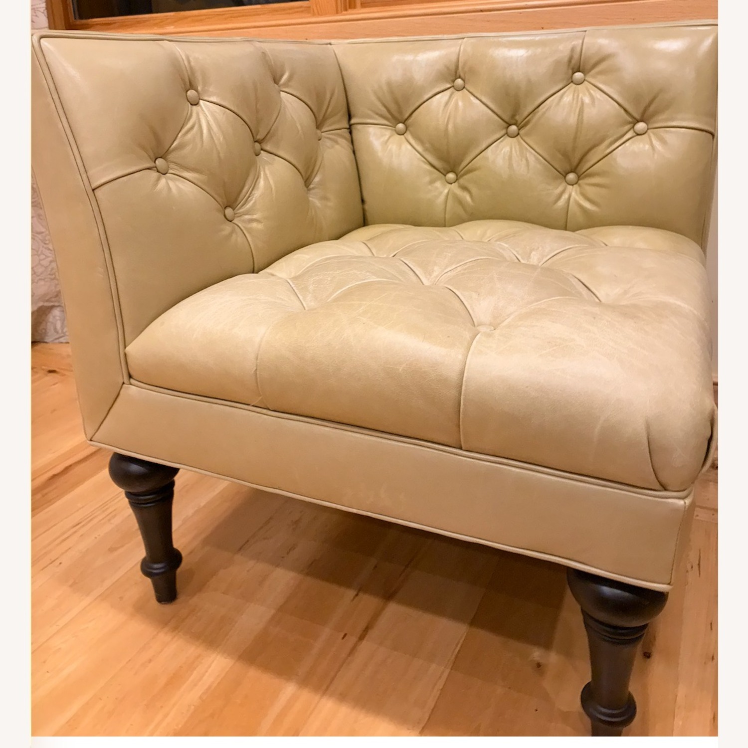 Bernhardt Furniture Green Leather Accent Chairs - image-6