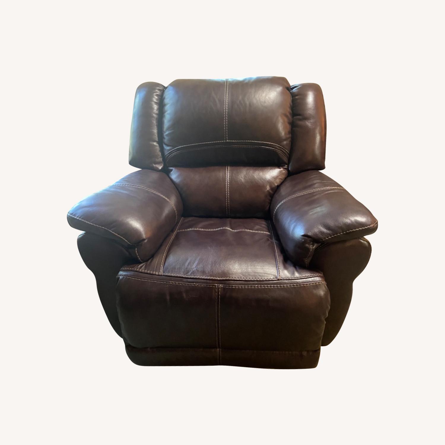 Ashley Furniture Hallstrung Dark Brown Leather Futon - image-0