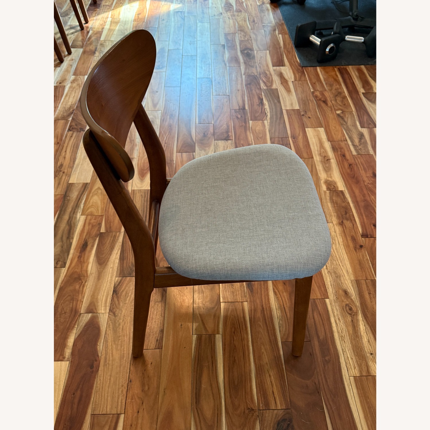 West Elm Light Gray Fabric Dining Chairs - image-2