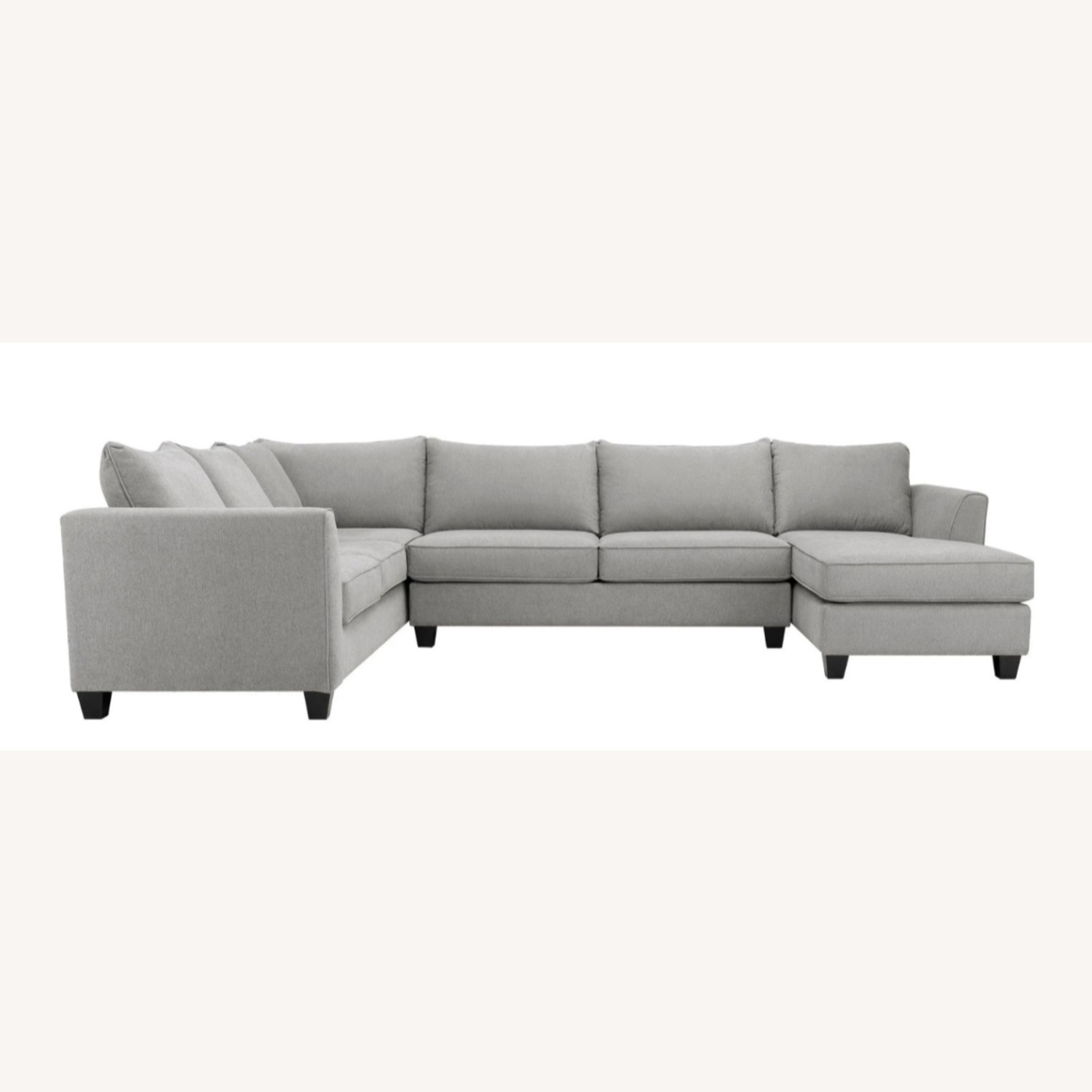 Raymour & Flanigan Light Gray Daine 3-pc. Sectional Sofa - image-7