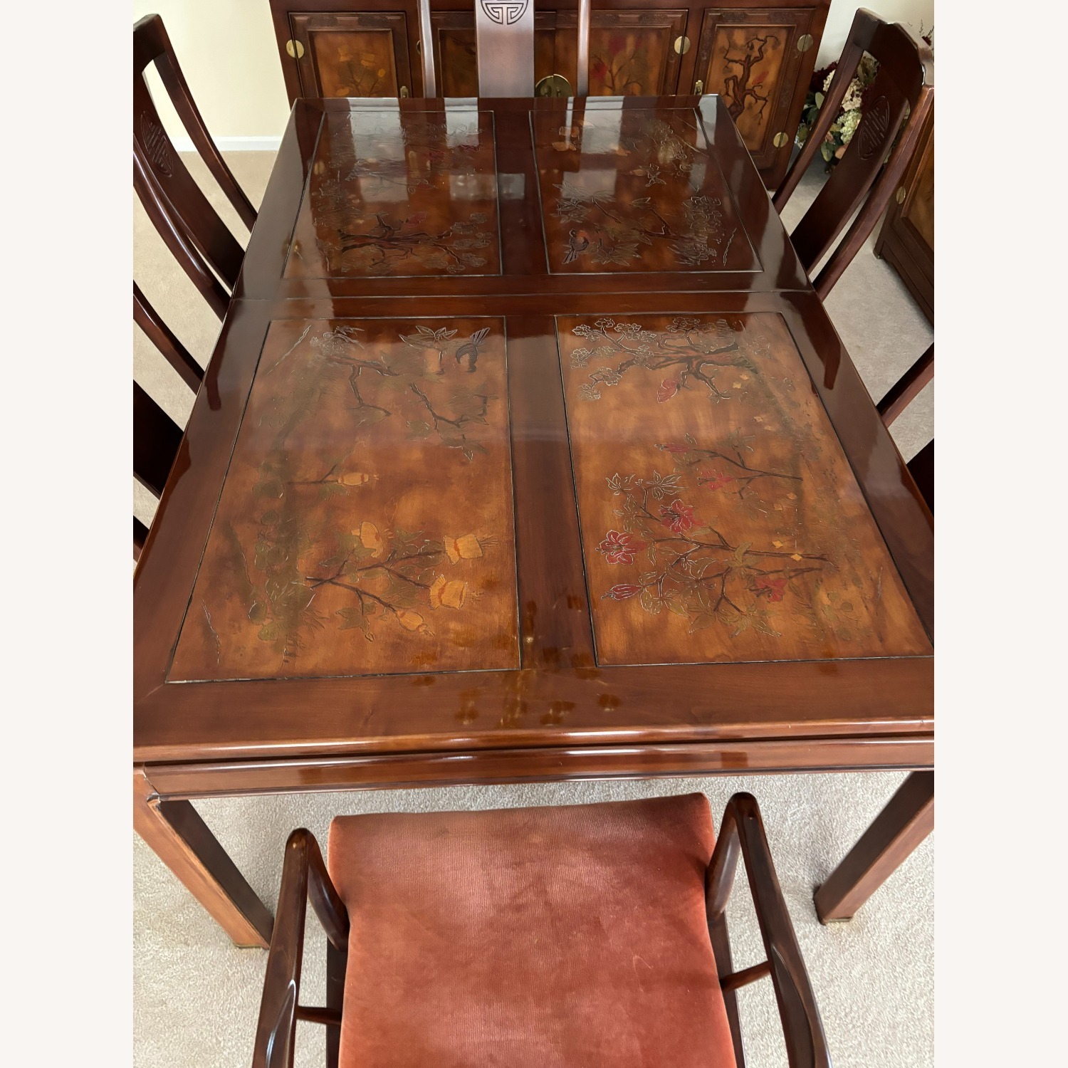 Bernhardt Flair Dark Brown Wood Dining Set - image-3