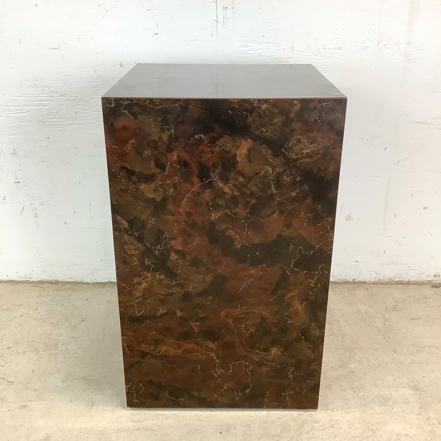 Vintage Faux Burl Display Pedestal - image-4
