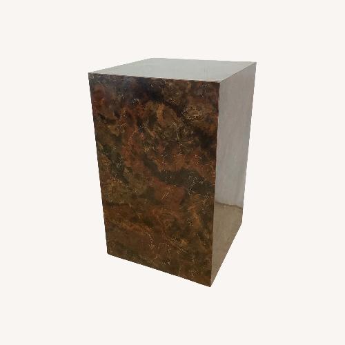 Used Vintage Faux Burl Display Pedestal for sale on AptDeco