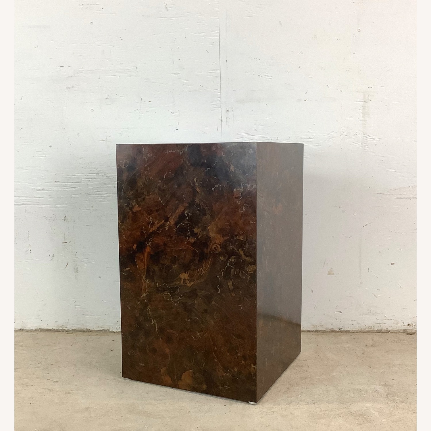 Vintage Faux Burl Display Pedestal - image-2